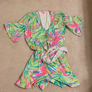 FLORAL VIBRANT LILY PULITZER ROMPER